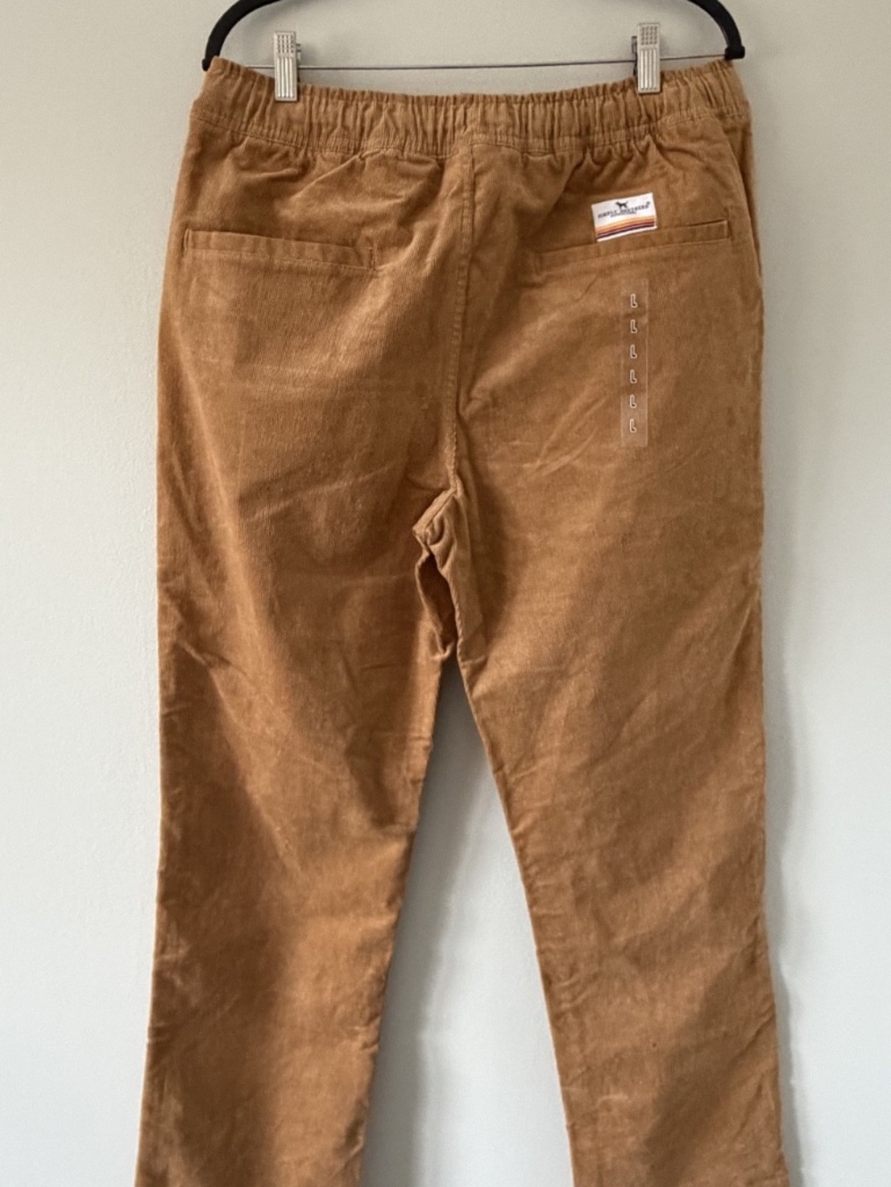 NWT Simply Southern Corduroy Pants Large Tan Camel Slim Straight Leg Pockets - Picture 6 of 13
